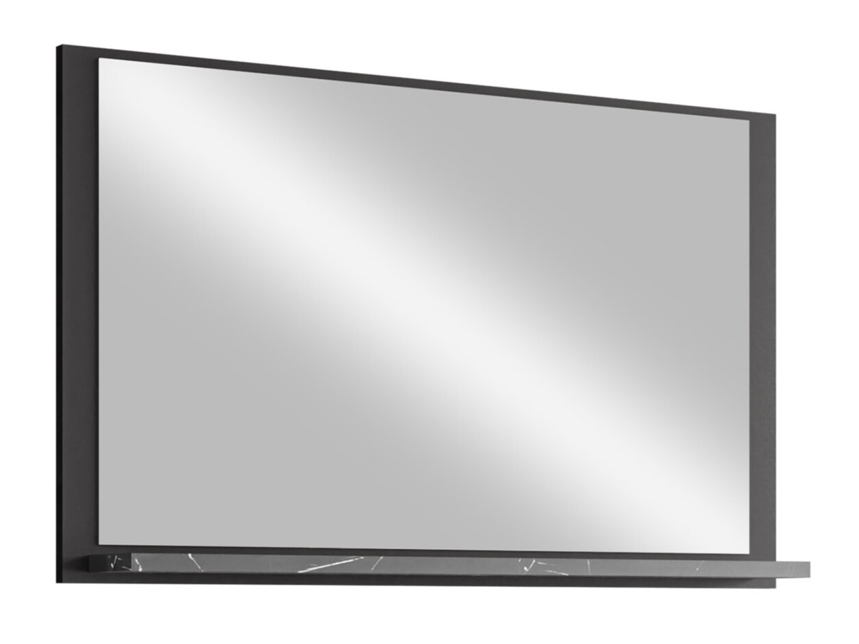 Specchio del bagno Salus (Nero + Marmo nero)