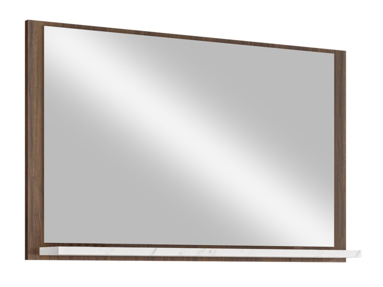Specchio del bagno Salus (Noce + Marmo bianco)