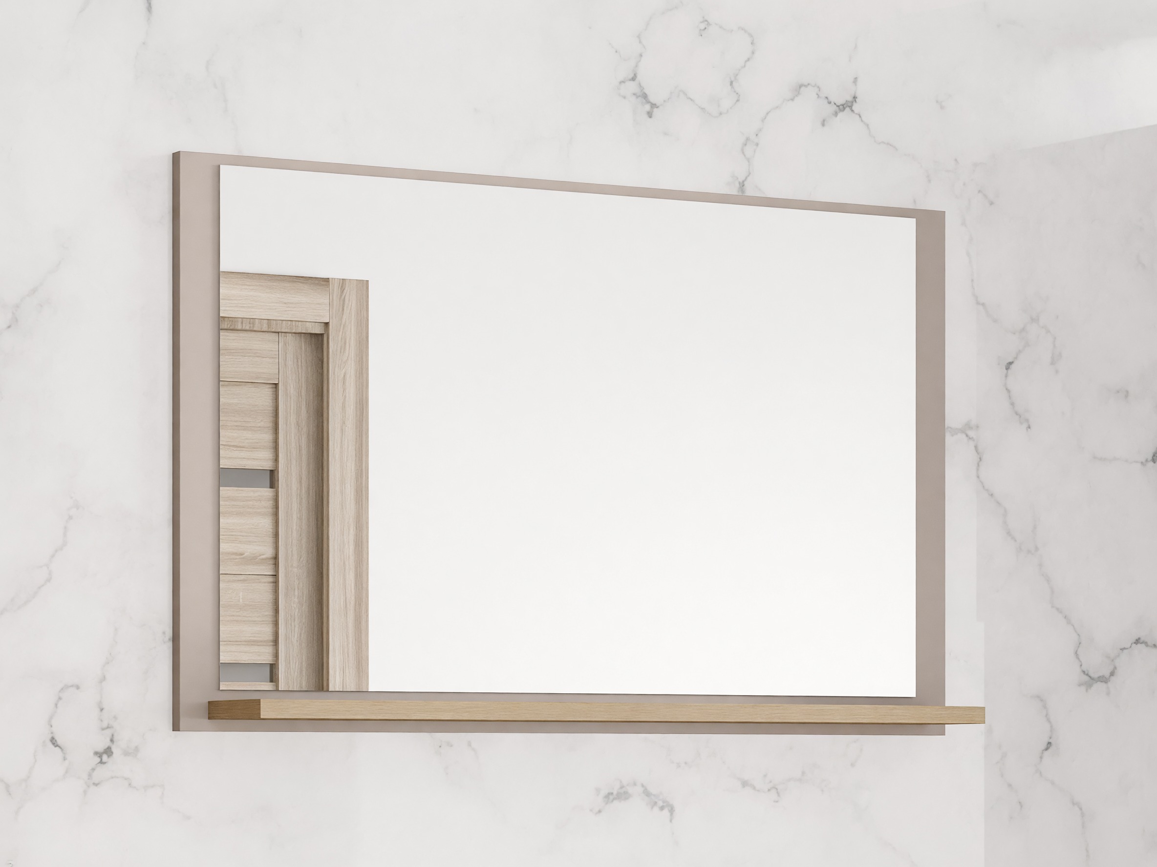 Specchio del bagno Salus (Cachemire + Rovere cremona)
