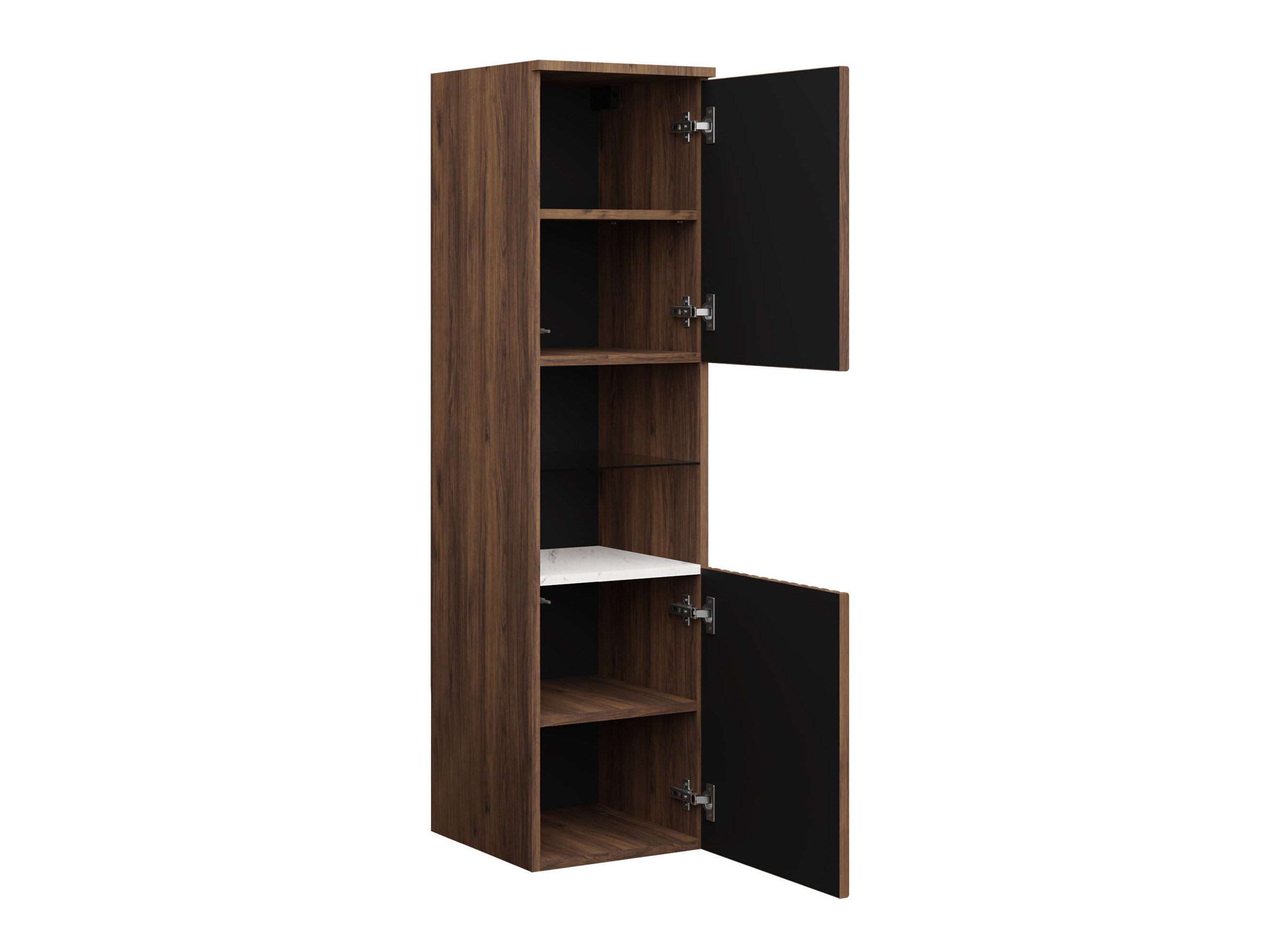 Mobiletto del bagno Nauta (Bianco + Marmo bianco)