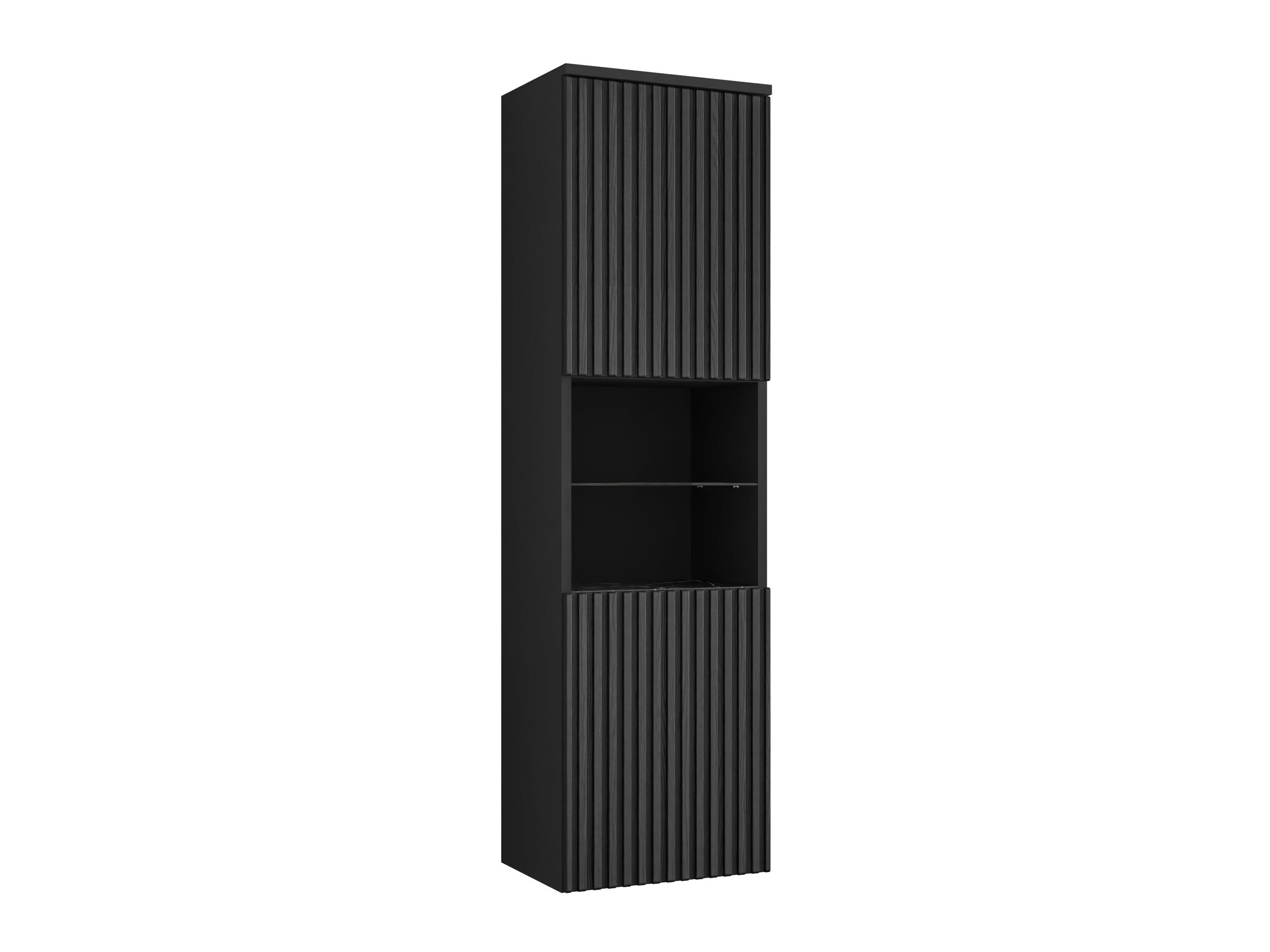 Mobiletto del bagno Nauta (Nero + Marmo nero)