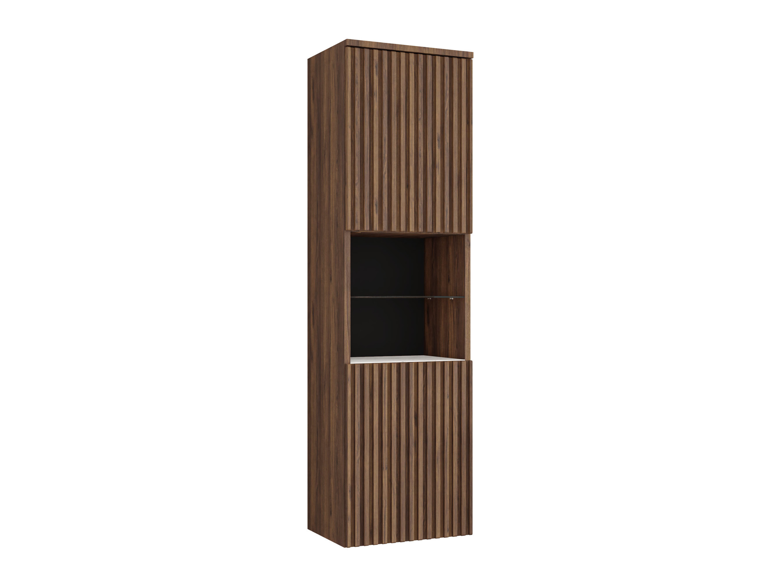 Mobiletto del bagno Nauta (Noce + Marmo bianco)