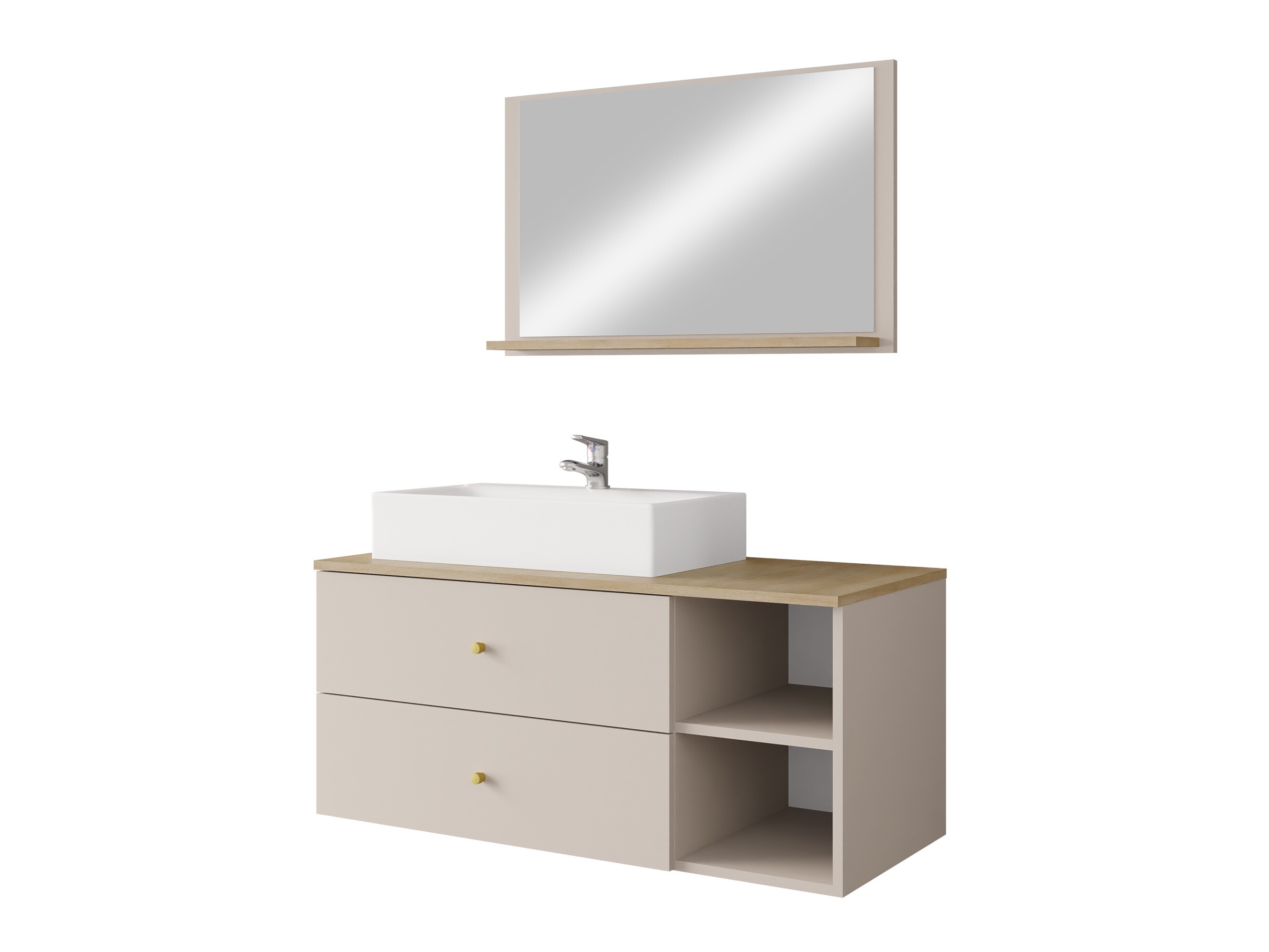 Set bagno Salus I (Cachemire + Rovere cremona)