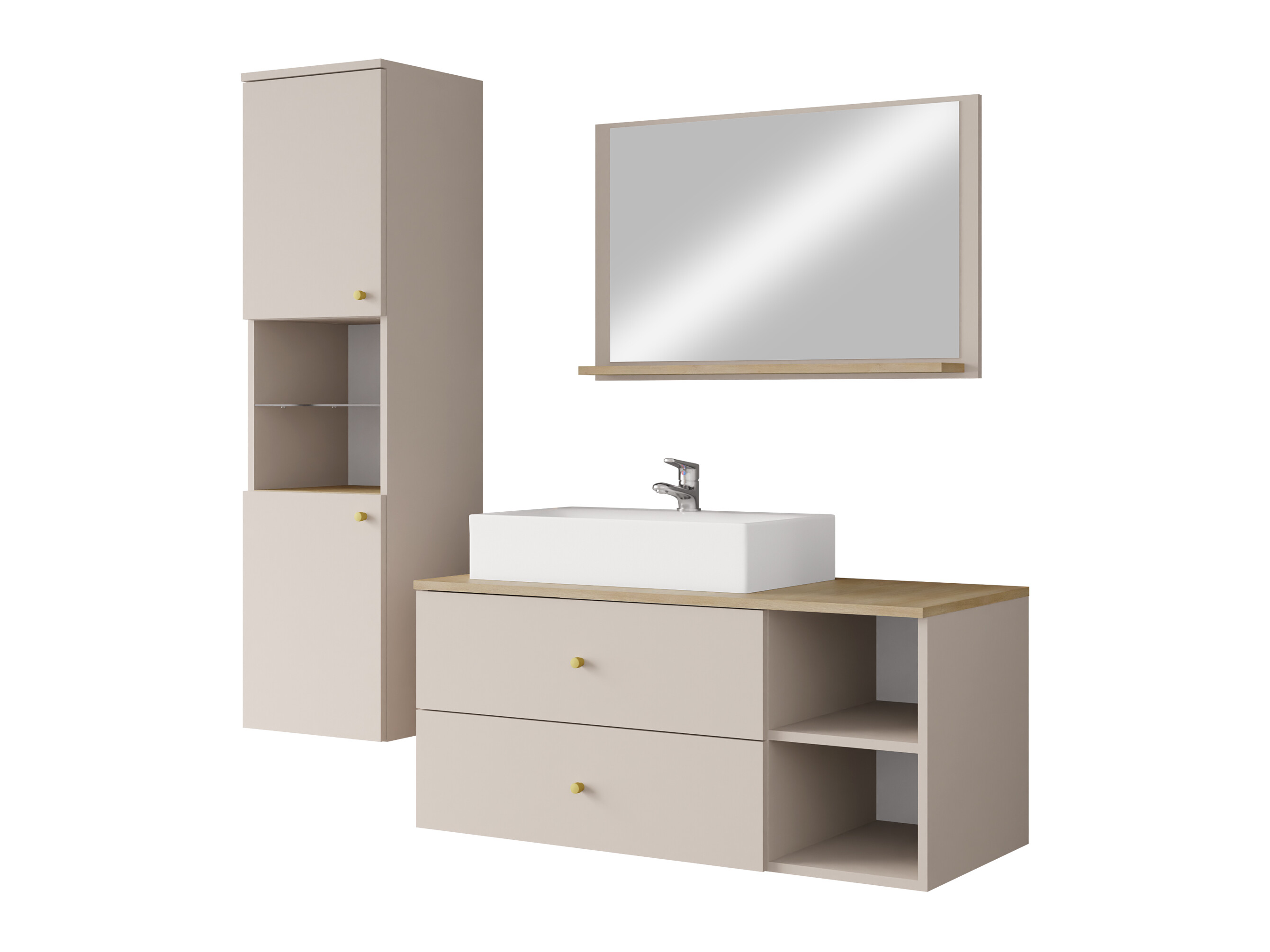 Set bagno Salus II (Cachemire + Rovere cremona)