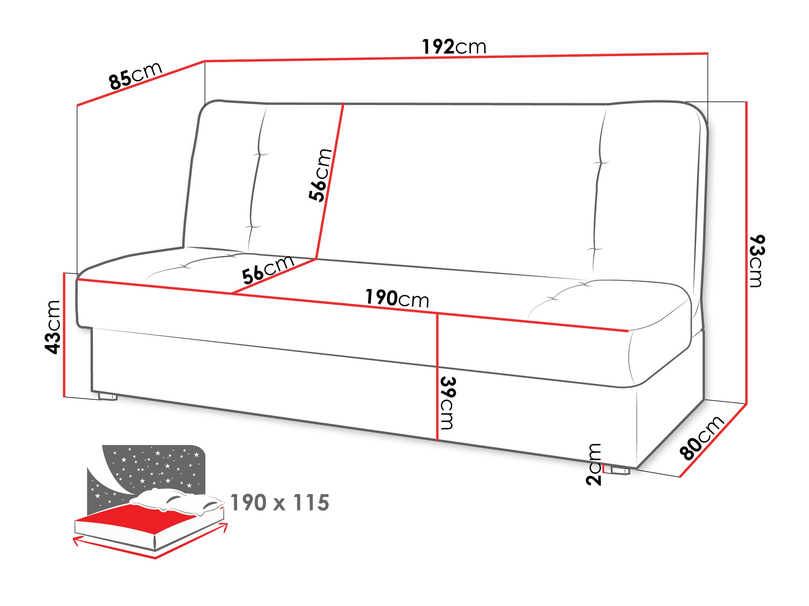 Divano letto Sapies (Lawa 05)