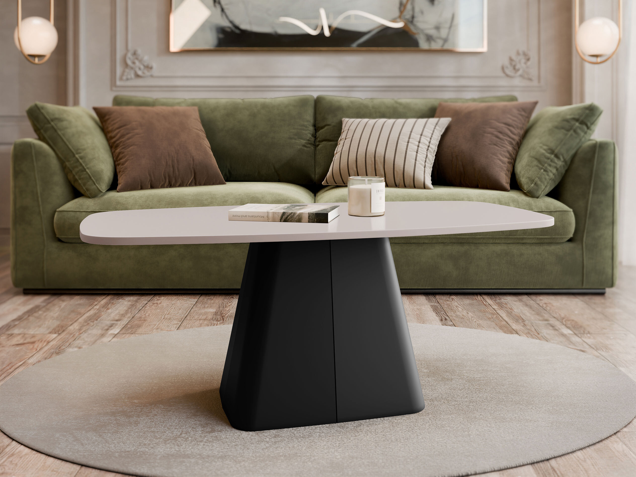 Tavolino da caffè Oswego 158 (Cachemire + Nero)