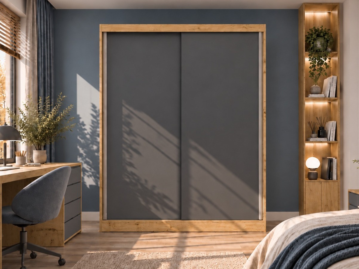Armadio Mandeville 167 (Rovere Artisan + Antracite)