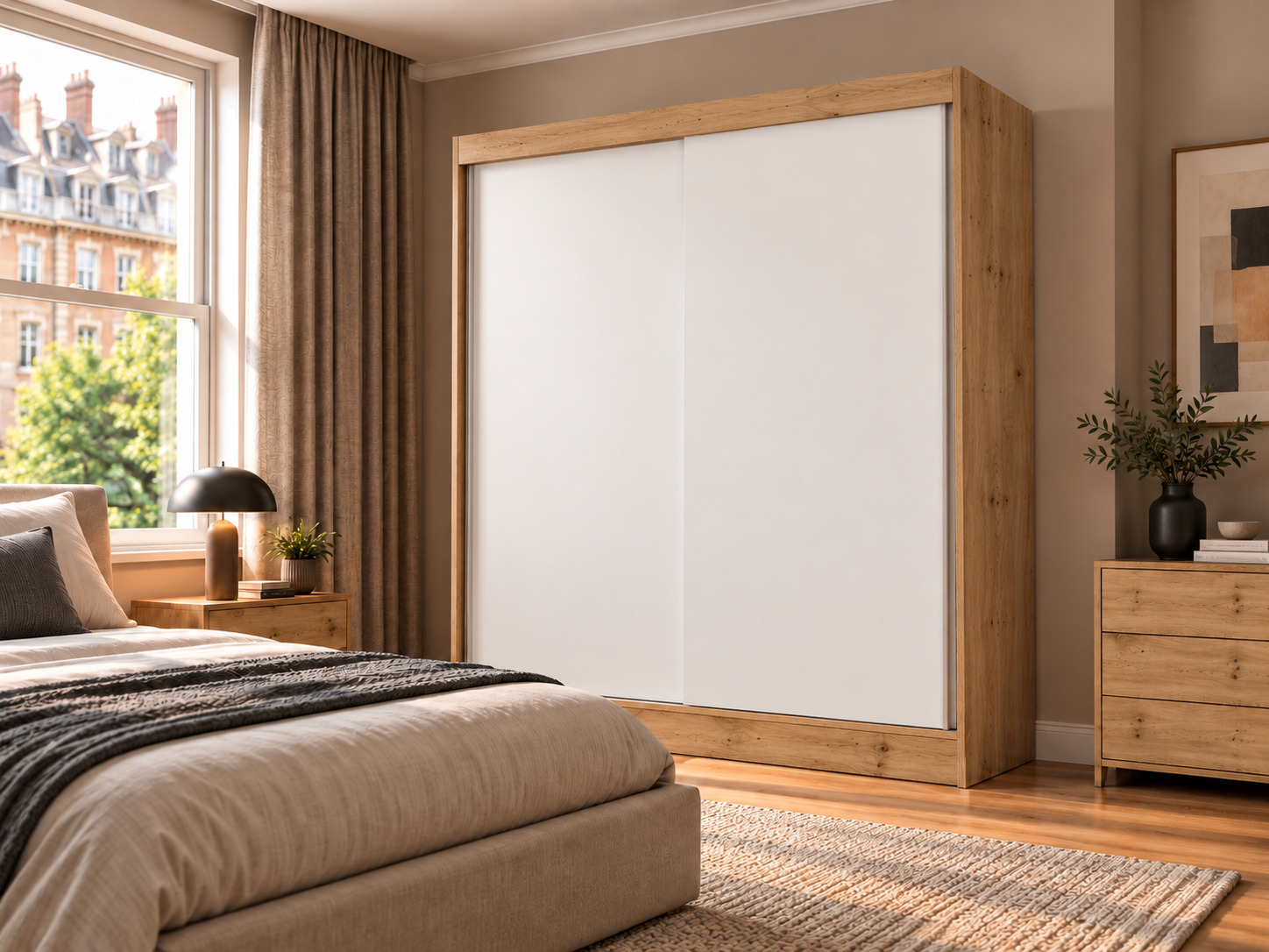 Armadio Mandeville 167 (Rovere Artisan + Bianco)