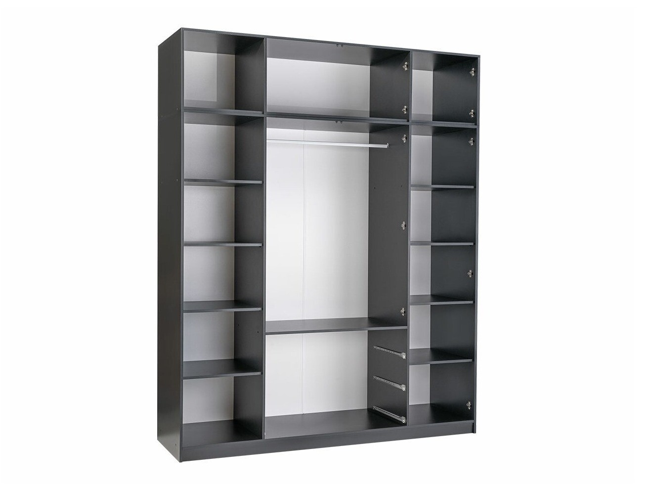 Armadio Ophdome 114 (Rovere moro + Nero)