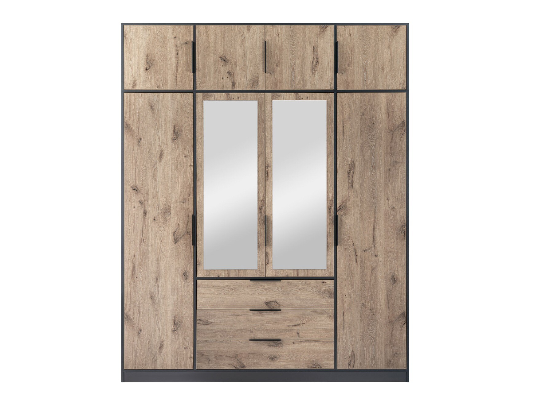Armadio Ophdome 114 (Rovere moro + Nero)