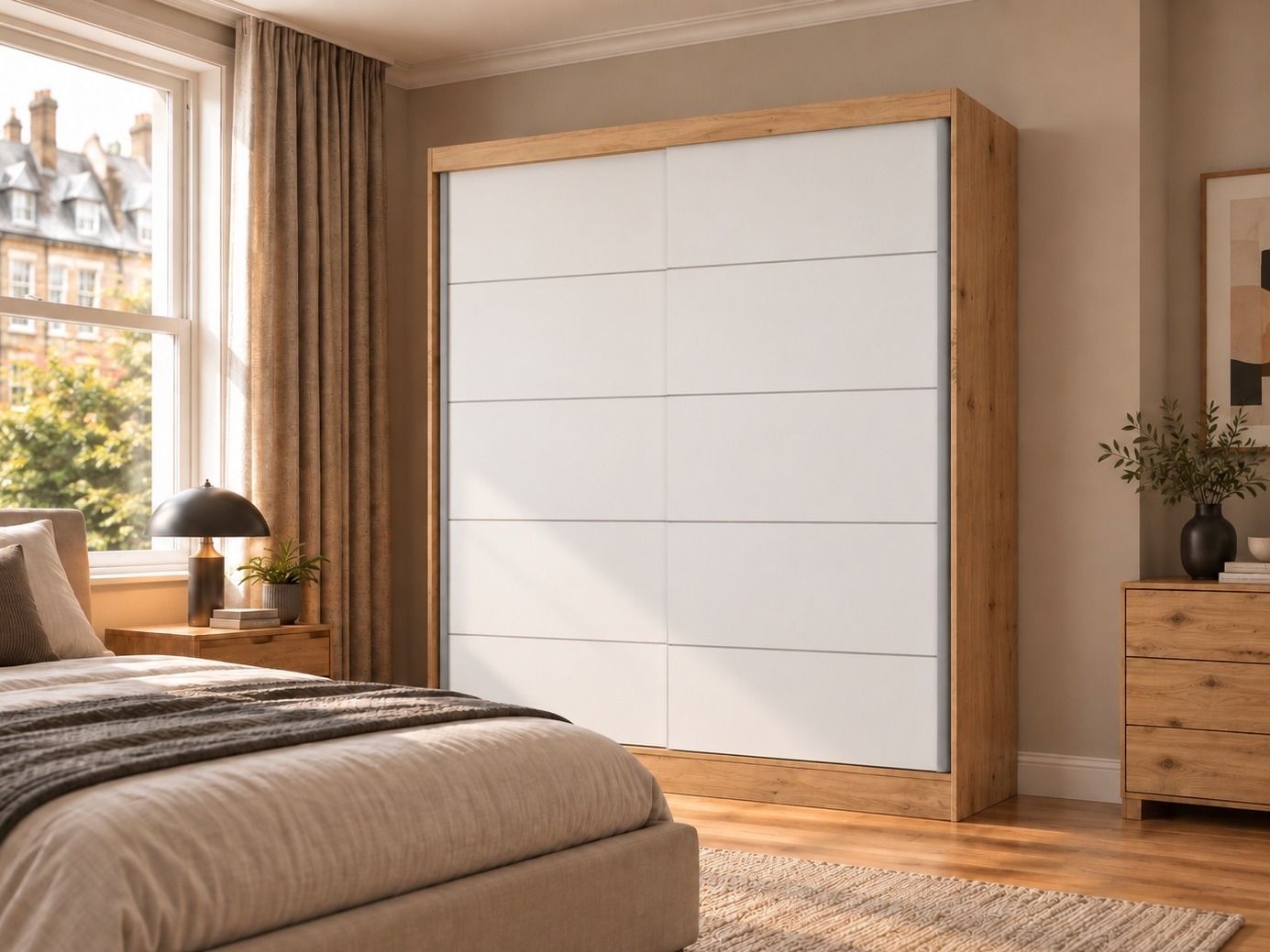 Armadio Mandeville 177 (Rovere Artisan + Bianco)