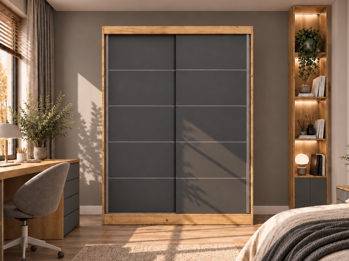 Armadio Mandeville 177 (Rovere Artisan + Antracite)