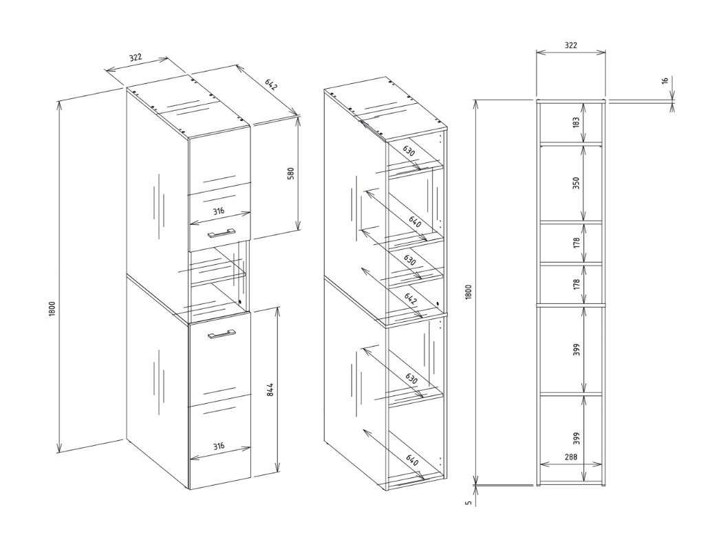 Mobiletto del bagno Balelbo 118