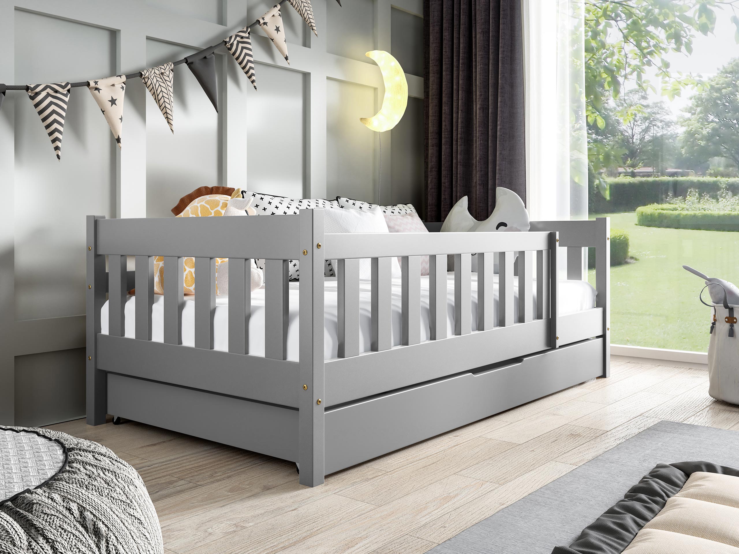 Letto Edmond 124 (Grigio)