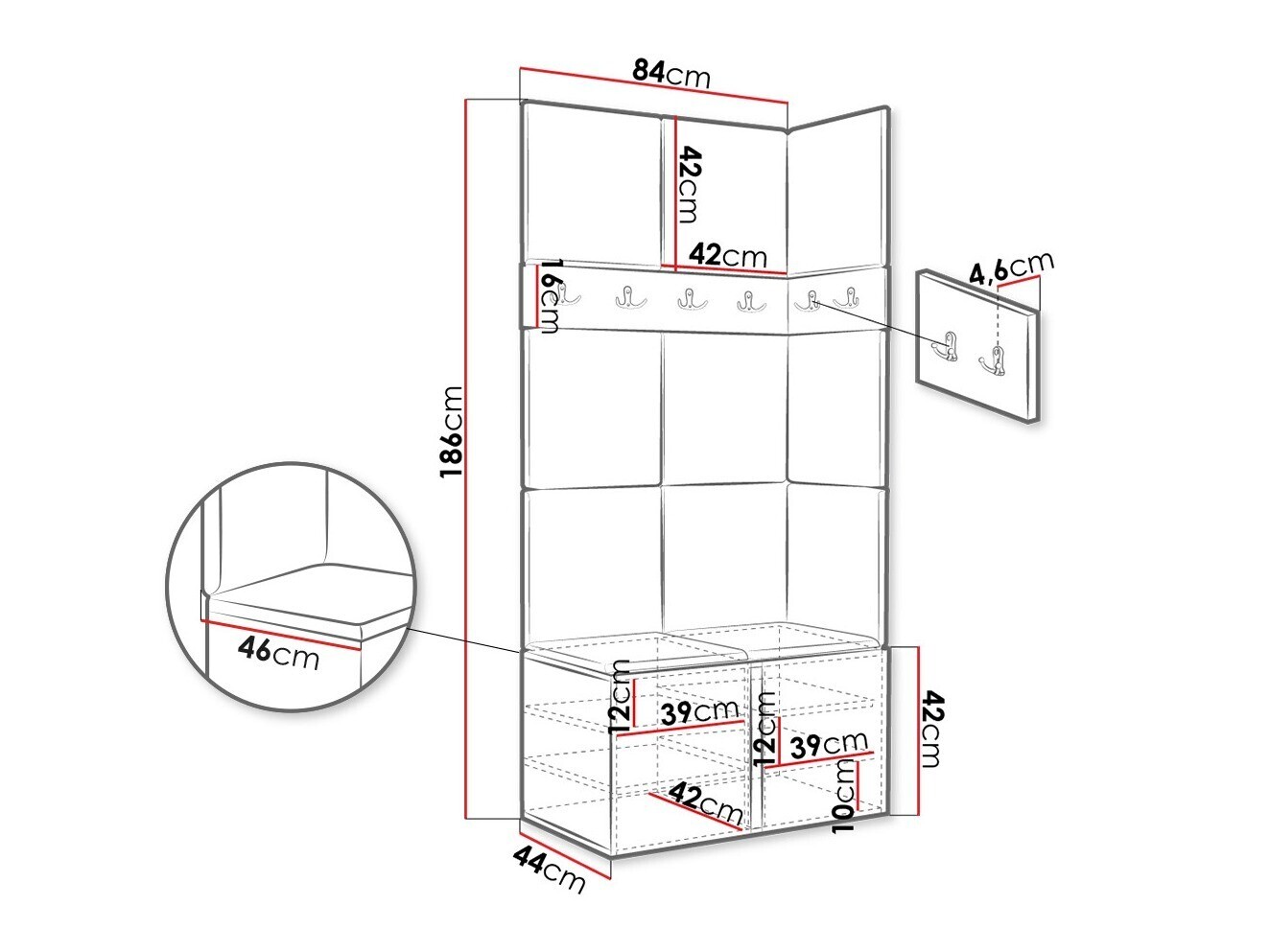 Set arredo da corridoio Pinis I (Polo 889)