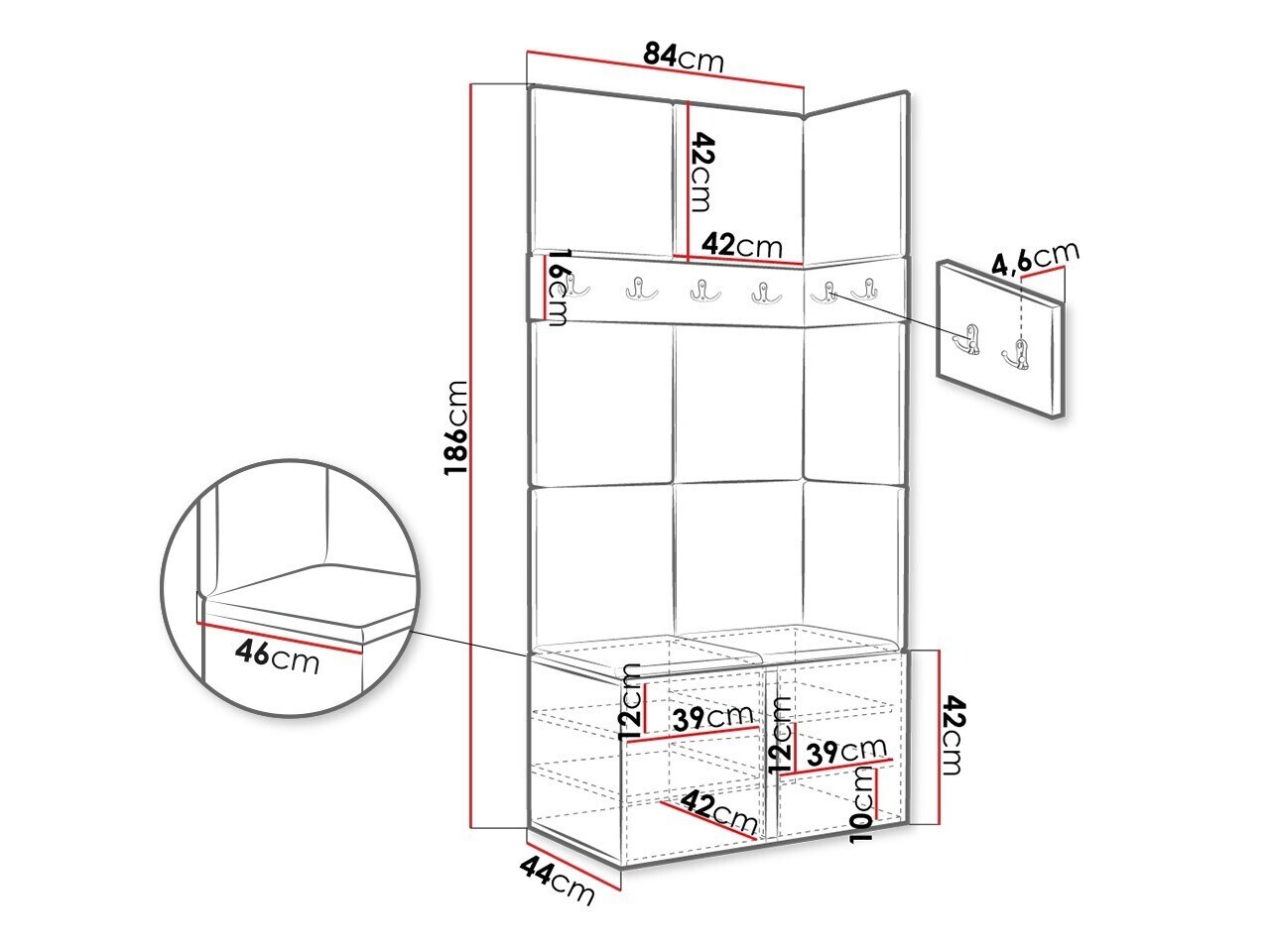 Set arredo da corridoio Pinis I (Polo 891)
