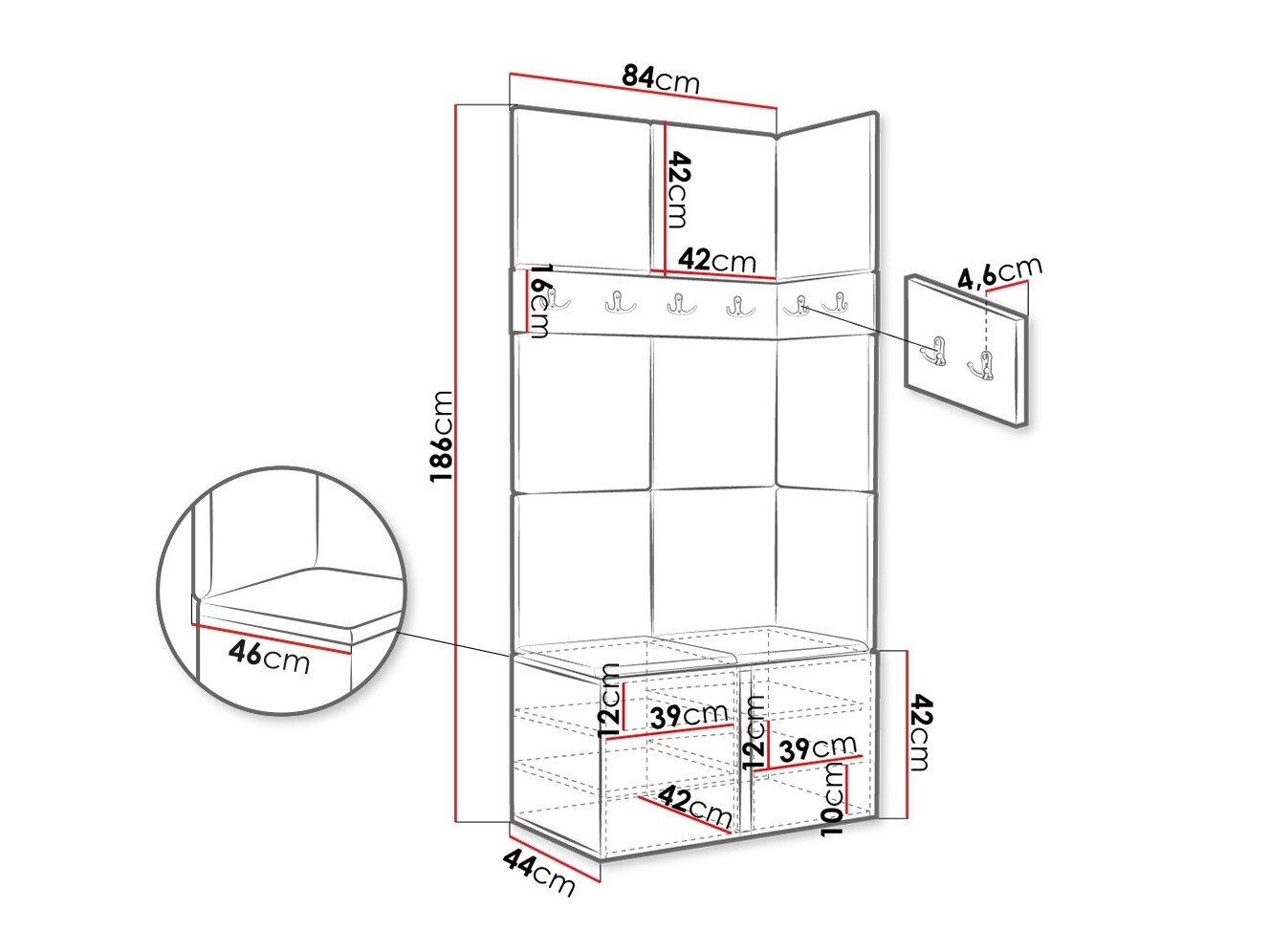 Set arredo da corridoio Pinis I (Polo 894)