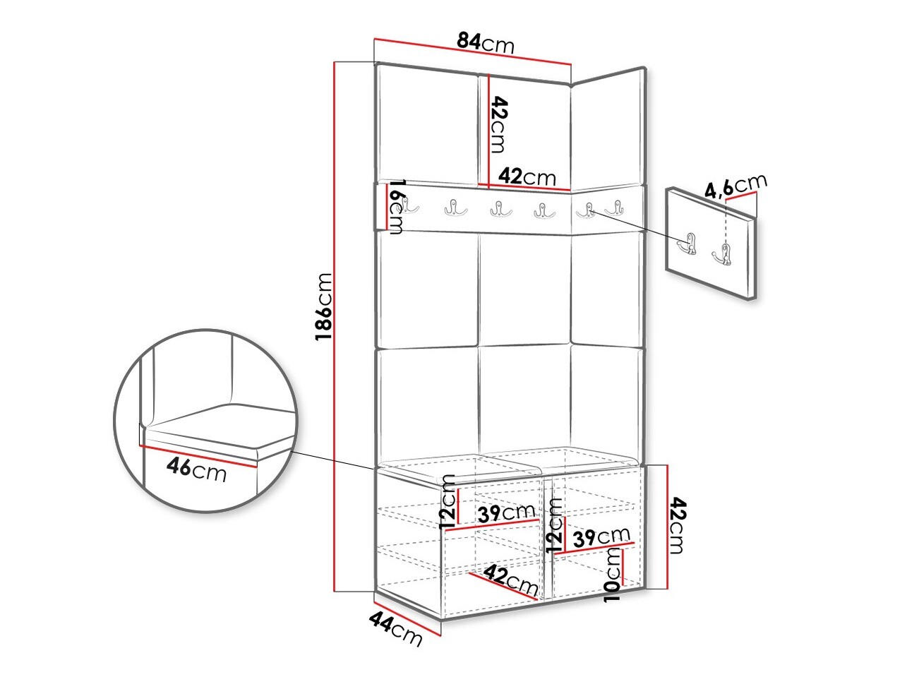 Set arredo da corridoio Pinis I (Polo 897)