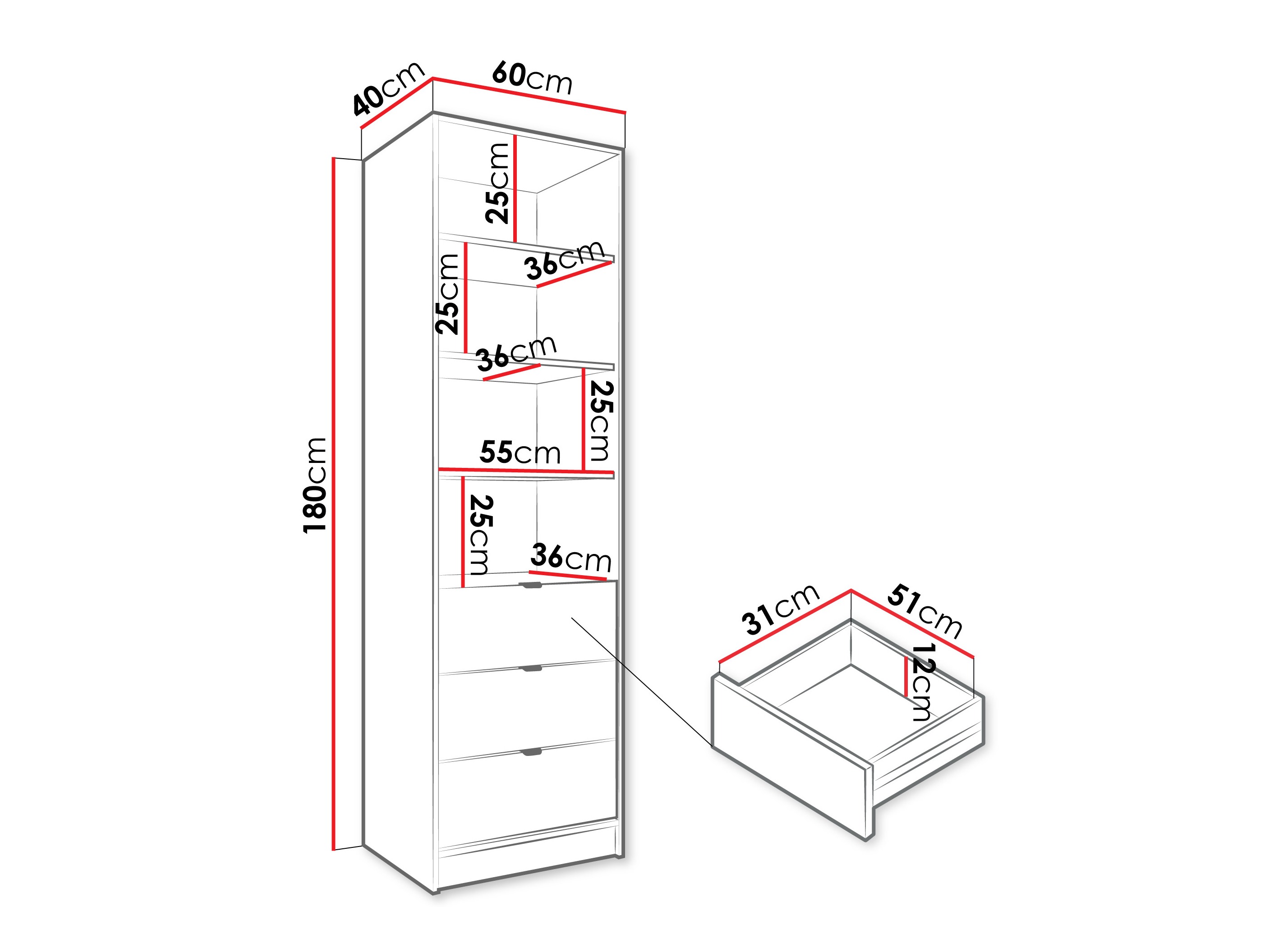 Scaffale Comfivo Papilio (Noce)