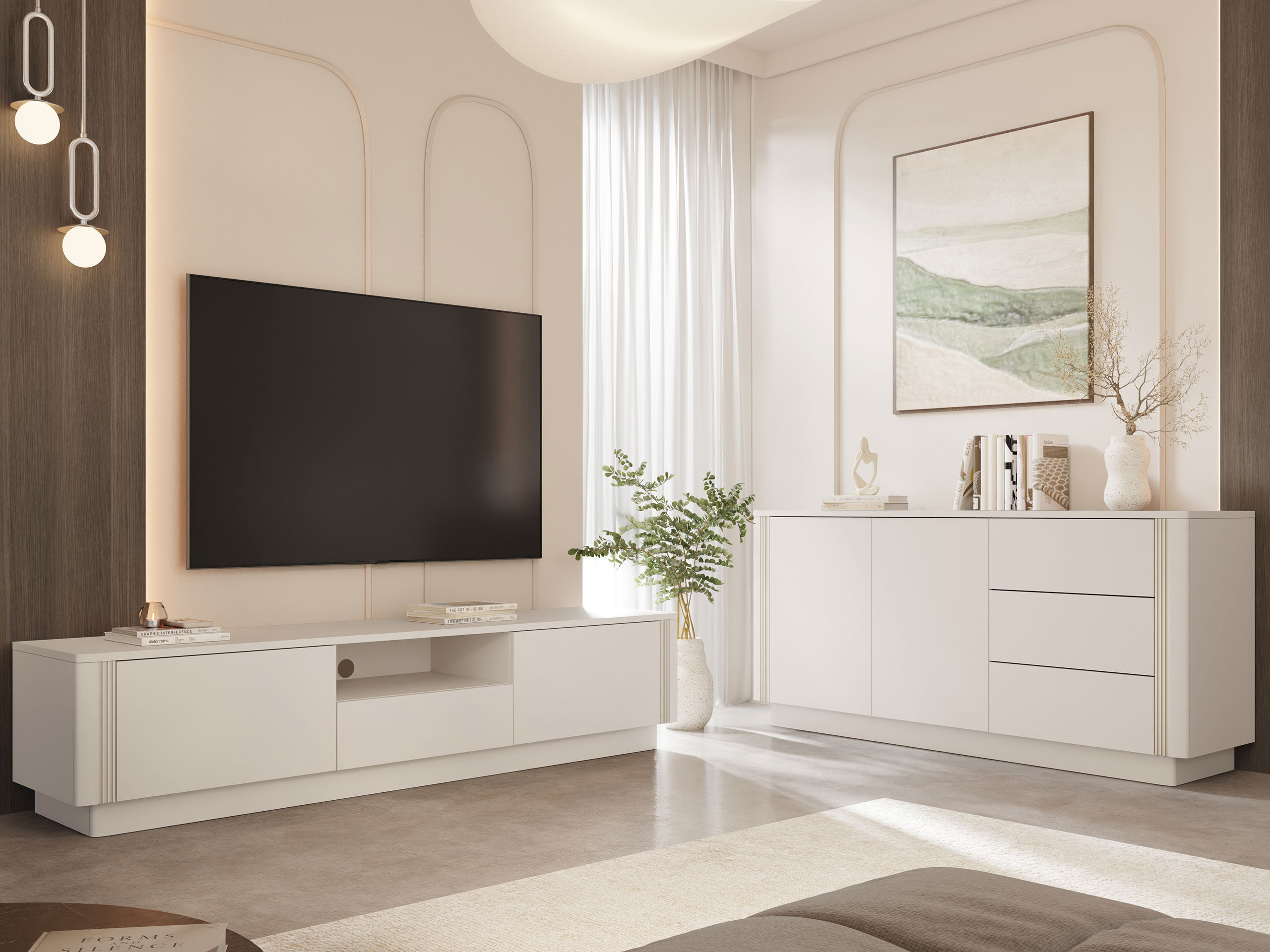 Parete attrezzata Comfivo Levavio 105 (Beige)
