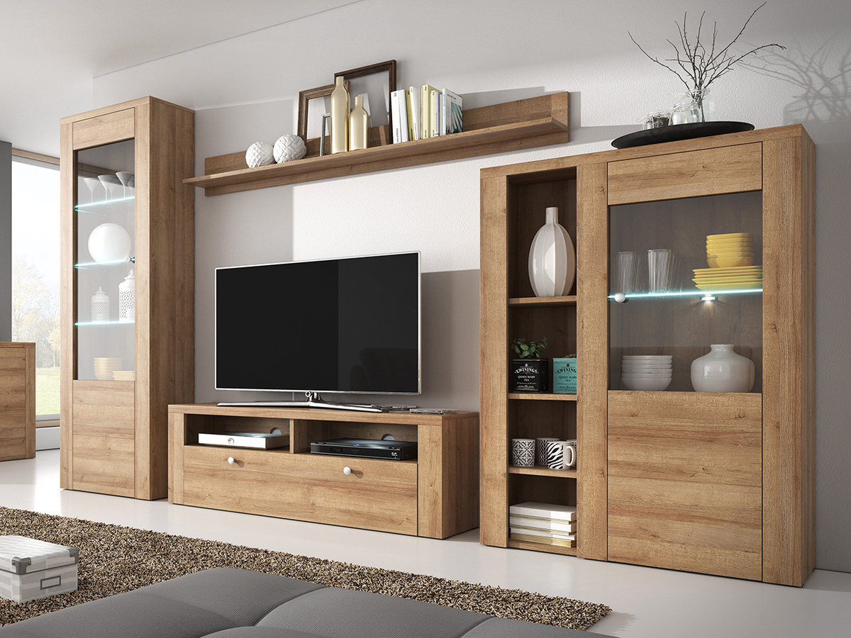 Parete attrezzata Salelbo 100 (Rivera quercia)