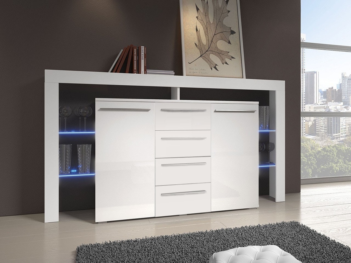 Cassettiera Aestas (Bianco + Bianco lucido)