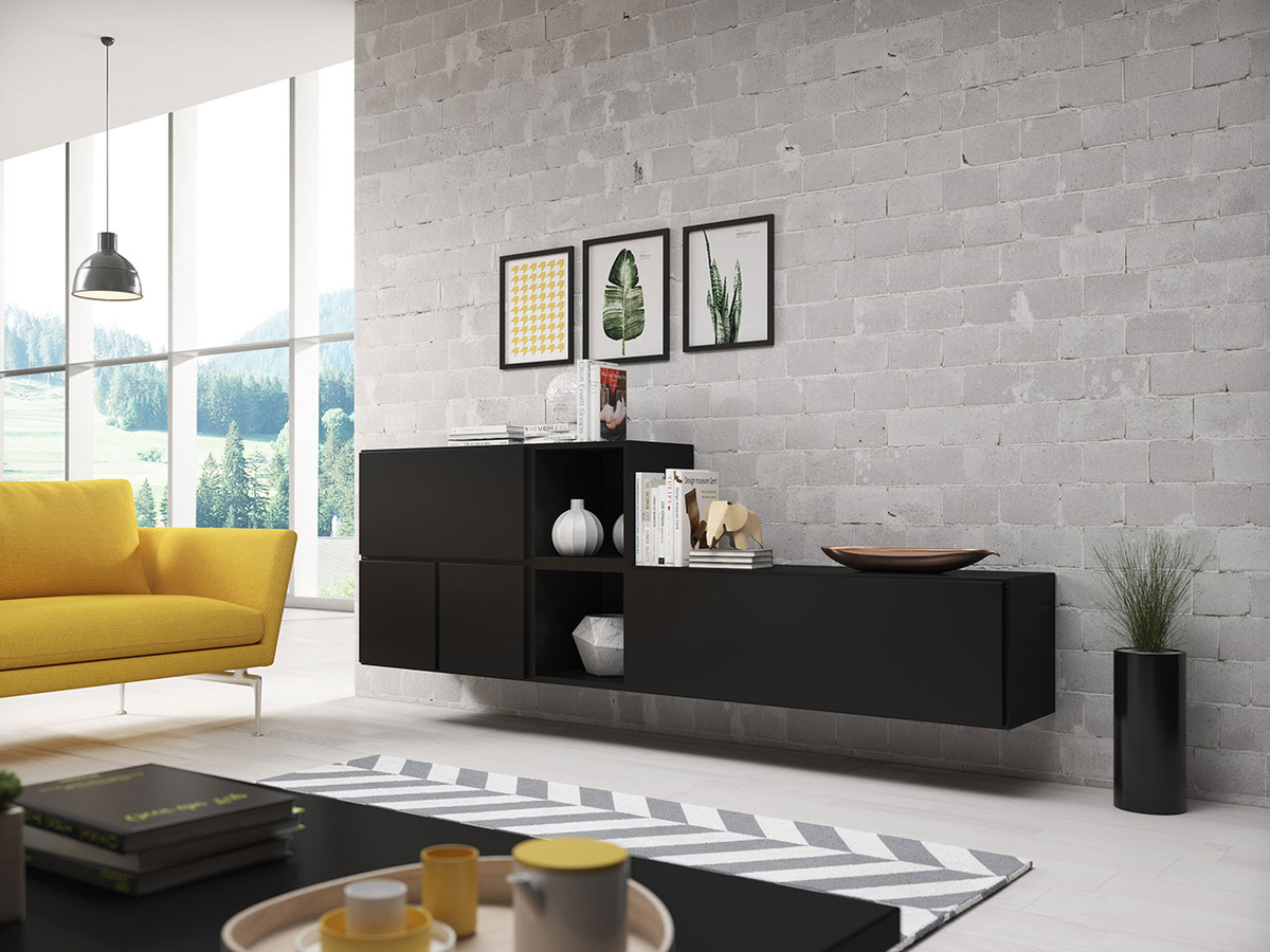 Mobile porta TV Corbele 114 (Nero)