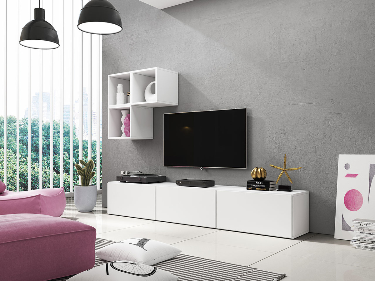 Parete attrezzata Corbele 111 (Bianco)